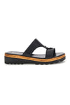 Schwarze Lederslipper mit Band und Schnalle Pittarello 241070811