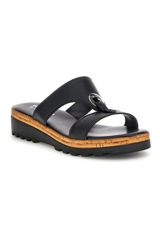 Schwarze Lederslipper mit Band und Schnalle Pittarello 241070811