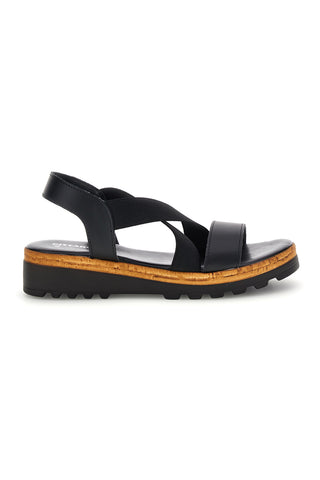 Schwarze Ledersandalen mit gekreuzten Riemen Pittarello 310570811