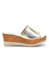 Gold Slipper mit echtem Leder Keil Made in Italy Pittarello 23317428