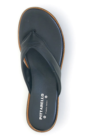 Infradito Neri in vera pelle Made in Italy Pittarello 66470811