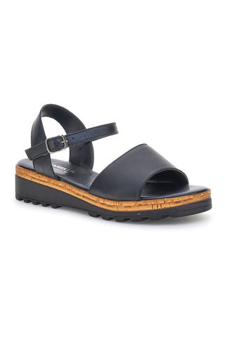 Sandali Neri in vera pelle Made in Italy con cinturino Pittarello 3185070811