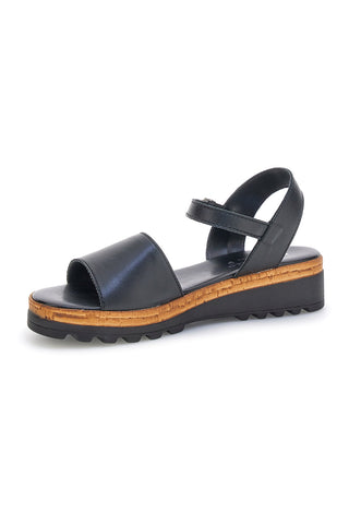 Sandali Neri in vera pelle Made in Italy con cinturino Pittarello 3185070811