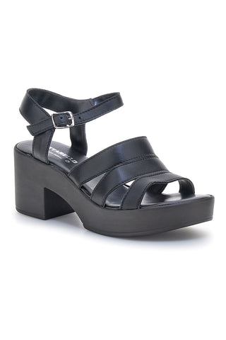 Schwarze Made in Italy Sandalen aus echtem Leder mit Riemen Pittarello 800071082