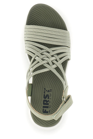 Grüne Sandalen mit mehreren Riemen First active 1