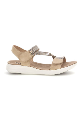 Apricotfarbene Sandalen mit Gummibändern First active 2