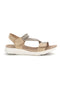 Apricotfarbene Sandalen mit Gummibändern First active 2