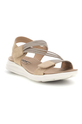 Apricotfarbene Sandalen mit Gummibändern First active 2