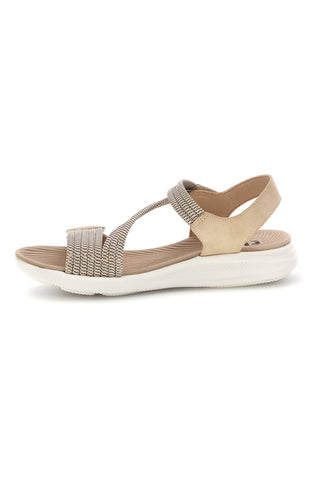 Apricotfarbene Sandalen mit Gummibändern First active 2