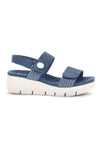 Sandali Azzurro denim con zeppa First active 4