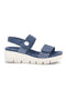 Sandali Azzurro denim con zeppa First active 4