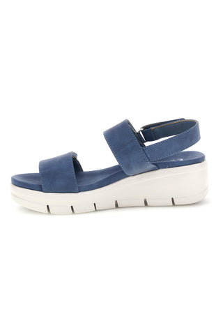Sandali Azzurro denim con zeppa First active 4