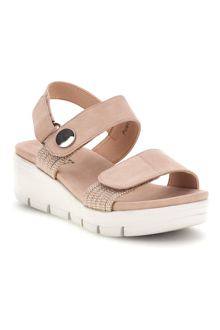 Puderrosa Sandalen mit Keil First active 4