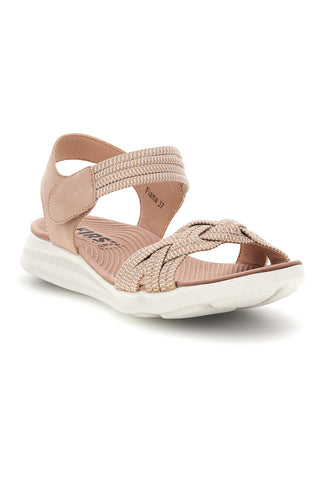 Rosa Sandalen mit geflochtenen Riemen First active 5