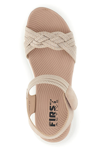Rosa Sandalen mit geflochtenen Riemen First active 5