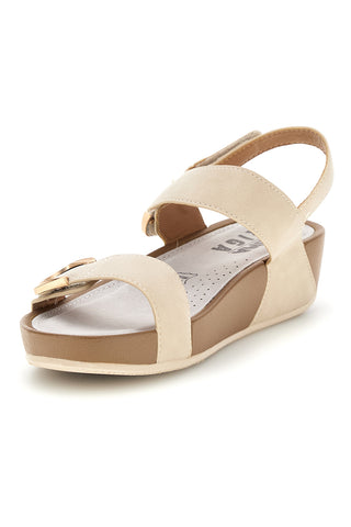 Beige Echtleder Sandalen Prima riga 6