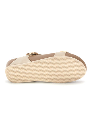 Beige Echtleder Sandalen Prima riga 6