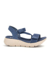 Sandali blu denim con zeppa e fasce regolabili First active 7