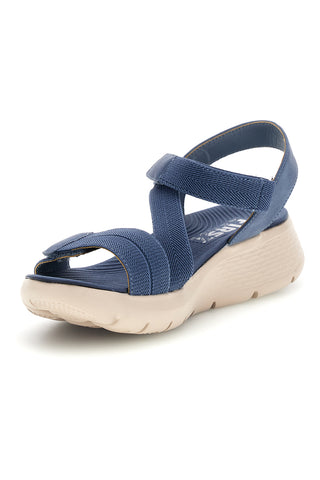 Sandali blu denim con zeppa e fasce regolabili First active 7