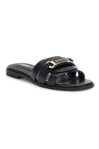 Ciabatta nera con sottopiede in pelle Ferre F1010