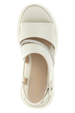 Sandalo beige con cinturino gioiello e chiusura con cinturino Mariella Burani 52193C1580