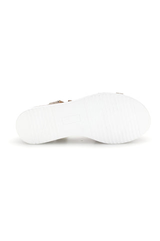 Beige Sandalen mit Tierprint und Keil Burani 52195C1583