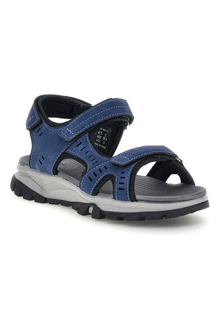Blaue Sandalen mit Riemen The first active F8102