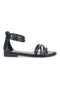 Sandali neri con borchie e doppio cinturino Me & Me 1662