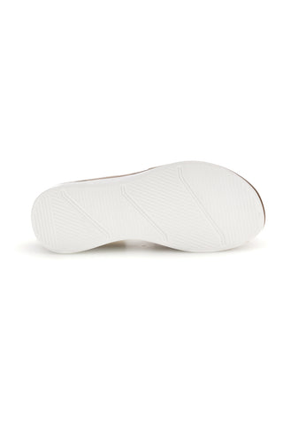 Sandali beige con fascia incrociata e zeppa Energy E443