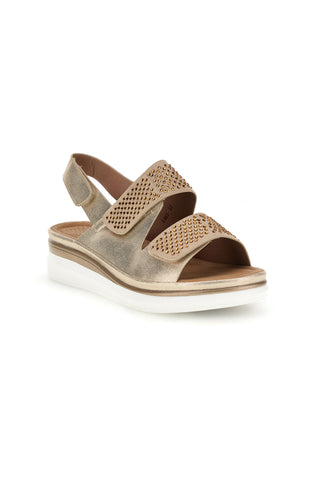 Goldene Sandalen mit weichem Speicher und doppeltem Riemen Energy E465