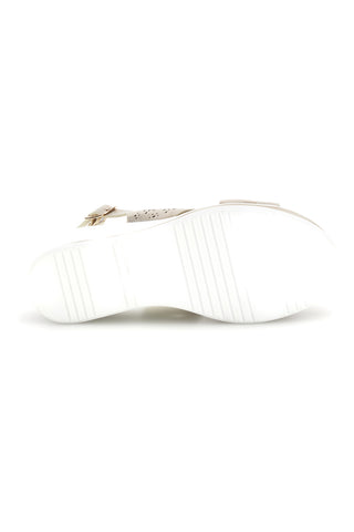 Sandali beige con fasce incrociate e memory soft Energy E489