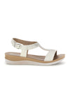 Beige Sandalen mit perforiertem Detail Inblu 49 BV