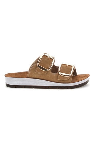Beige Pantoffeln Doppelschnalle Inblu 61 CP