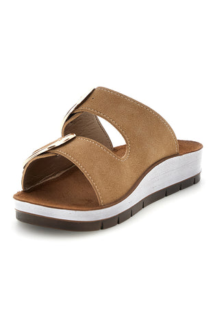 Beige Pantoffeln Doppelschnalle Inblu 61 CP