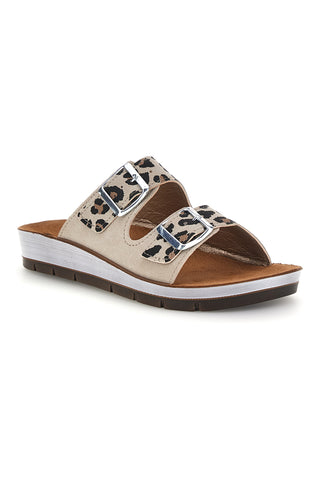 Ciabatte beige con doppia fascia e doppia fibbia Inblu 58 CP