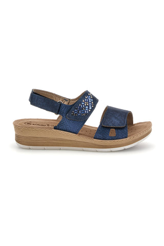 Blaue Sandalen mit anatomischem Fußbett Inblu 66 FC
