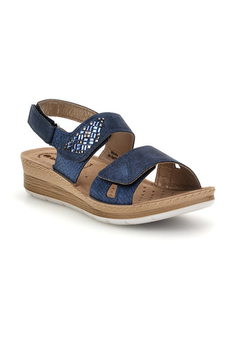 Sandali blu con plantare anatomico Inblu 66 FC