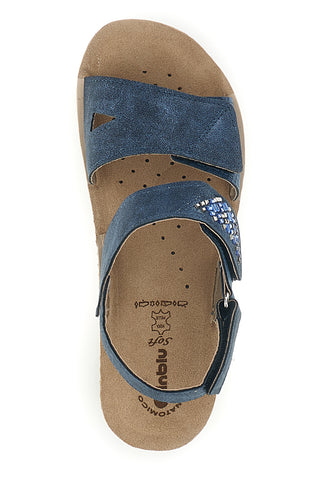 Sandali blu con plantare anatomico Inblu 66 FC