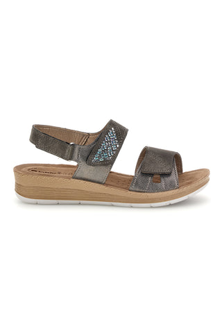 Graue Sandalen mit anatomischem Fußbett Inblu 66 FC