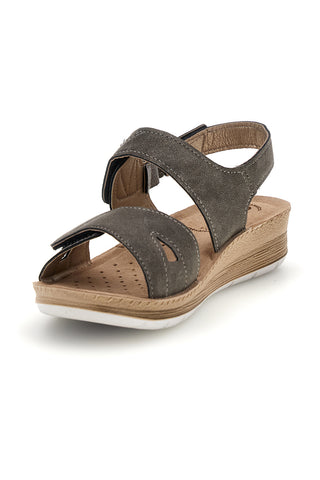 Sandali grigi con plantare anatomico Inblu 66 FC