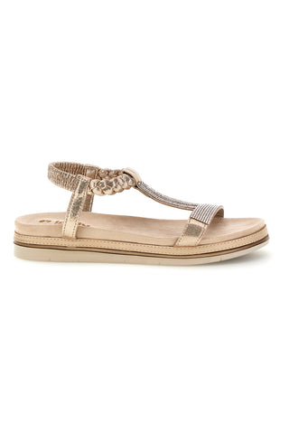 Beige Sandalen mit Straßsteinen Inblu 56 SA