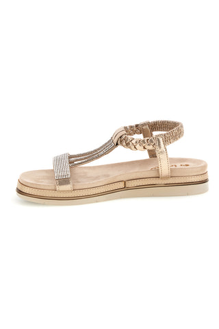 Beige Sandalen mit Straßsteinen Inblu 56 SA