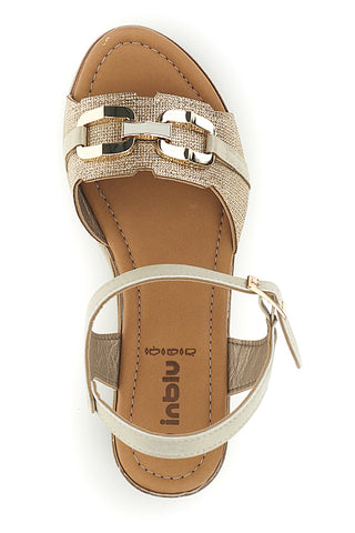 Inblu 10 FK Platin-Keilsandalen