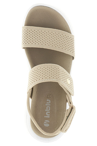 Sandali beige con fasce traforate e velcro Inblu 30 TT