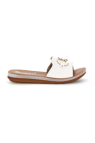 Ciabatte Bianco Morsetto Metallizzato Inblu 20 ZO