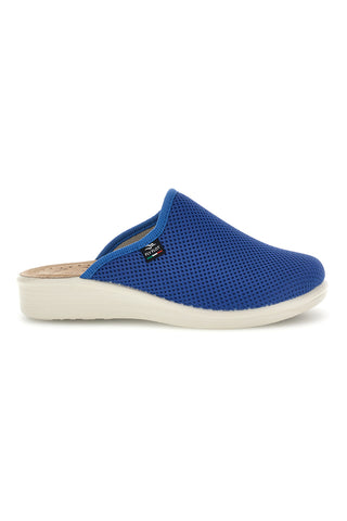 Blaue Hausschuhe mit rutschfester Innensohle aus echtem Leder Fly Flot 90830368FE