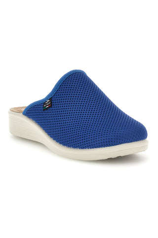Blaue Hausschuhe mit rutschfester Innensohle aus echtem Leder Fly Flot 90830368FE