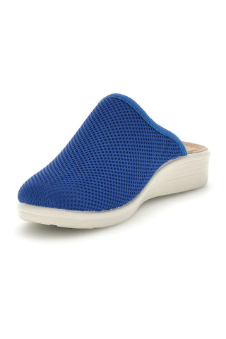 Blaue Hausschuhe mit rutschfester Innensohle aus echtem Leder Fly Flot 90830368FE