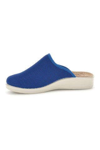 Blaue Hausschuhe mit rutschfester Innensohle aus echtem Leder Fly Flot 90830368FE