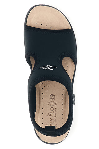 Schwarze anatomische Anti-Schock-Sandalen Fly flot 90550E71LA